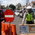 Satlantas Polres Batu Berlakukan One Way Traffic System