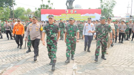 Cek Kesiapan Pengamanan Pemilu, Timwas Mabes TNI Apresiasi Sinergitas Kodim dan Polres Mojokerto