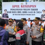 Pastikan Aman, Wakapolres Batu Pimpin Apel Kesiapan Pengamanan Malam Takbir