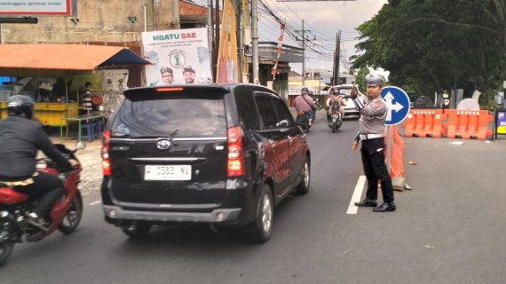 Inginkan Kamseltibcar Lantas Yang Mantab, Personel Satlantas Polres Batu Laksanakan Poros Pagi