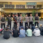 Harkamtibmas Polres Pelabuhan Tanjungperak Amankan 14 Anggota Komplotan Gangster di Tambak Wedi