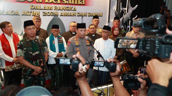 Kapolri Dan Panglima Hadiri Doa Lintas Agama di Jatim