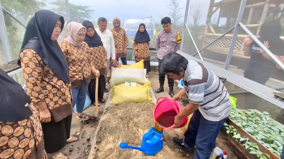 Dukung Asta Cita, Kapolsek Bumiaji Gelar Edukasi Pekarangan Pangan Lestari di Desa Pandanrejo